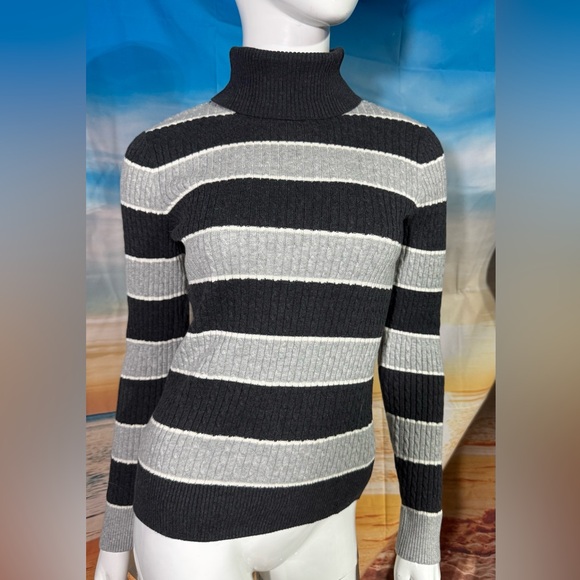eight eight eight Sweaters - Eight Eight Eight Cable Knit striped Sweater
